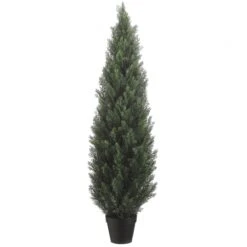 5 Foot Artificial Outdoor Cedar Tree: Potted