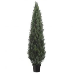 6 Foot Artificial Outdoor Cedar Tree: Potted
