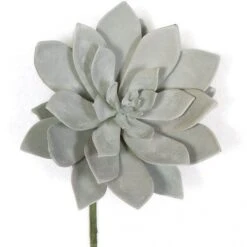7X8 Inch Artificial Frosted Grey/Green Succulent