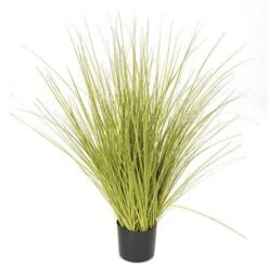 30 Inch Yellow/Green Fire Retardant PVC Onion Grass: Potted (Set Of 3)
