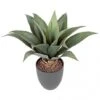 14 Inch Artificial Agave Bush In Black Pot