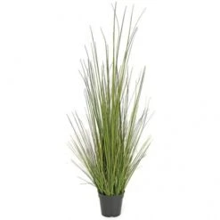 45 Inch Fire Retardant PVC Onion Grass: Potted (Set Of 3)