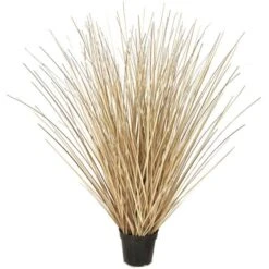 41 Inch Fire Retardant PVC Onion Grass: Potted (Set Of 2)