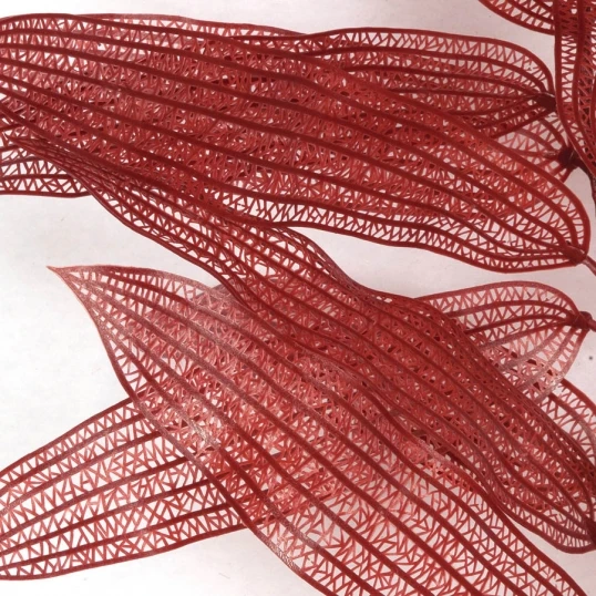 9 Foot Outdoor Rust/Red Lace Leaf Garland 2 9 Foot Outdoor Rust/Red Lace Leaf Garland - Image 2