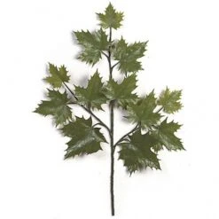 30 Inch Outdoor Artificial Green Sugar Maple Branch (Set Of 12)