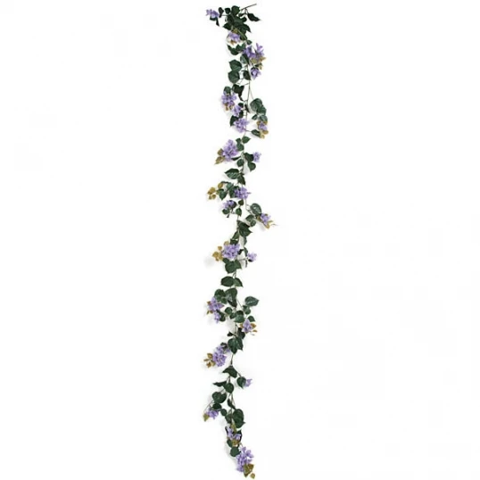 9.5 Foot Outdoor Lavender/Purple Bougainvillea Garland (Set Of 4) 2 9.5 Foot Outdoor Lavender/Purple Bougainvillea Garland (Set Of 4) - Image 2