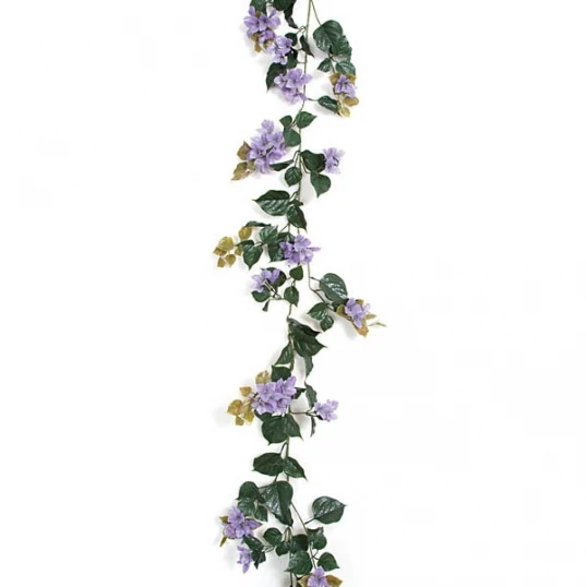 9.5 Foot Outdoor Lavender/Purple Bougainvillea Garland (Set Of 4) 1 9.5 Foot Outdoor Lavender/Purple Bougainvillea Garland (Set Of 4)