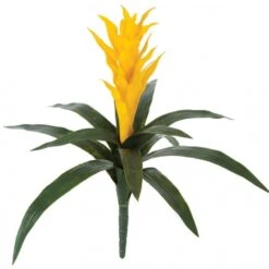 22 Inch Outdoor Artificial Yellow Bromeliad: Unpotted