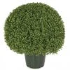 20 Inch Outdoor Potted Plastic Boxwood Ball: Limited UV