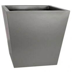 23H X 25W Inch Matte Charcoal Fiberglass Planter: 21 Inch Inside Dia.