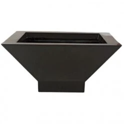 10.5 Inch Gloss Black Fiberglass Square Planter: 8 Inch Inside Dia.