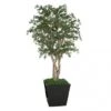 8 Foot Artificial Oak Tree With Natural Trunks: Potted