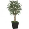8 Foot Fire Retardant Oak Tree With Natural Trunks: Potted