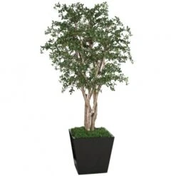 8 Foot Fire Retardant Oak Tree With Natural Trunks: Potted