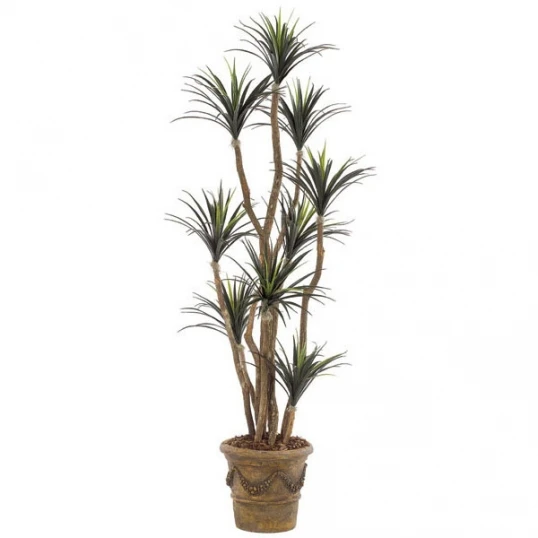 6.5 Foot Artificial Outdoor Liriope Tree: Potted 1 6.5 Foot Artificial Outdoor Liriope Tree: Potted