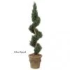 4 Foot Outdoor Artificial Podocarpus Spiral Topiary