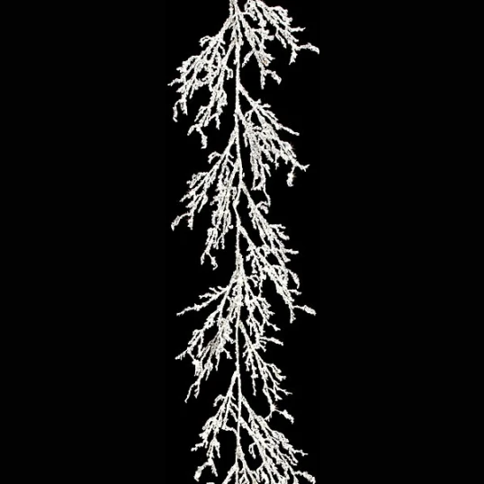 70 Inch Plastic Glittered Twig Garland (Set Of 2) 1 70 Inch Plastic Glittered Twig Garland (Set Of 2)