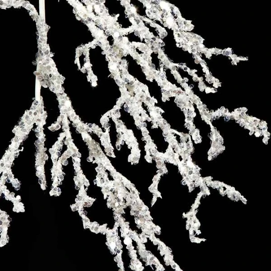 70 Inch Plastic Glittered Twig Garland (Set Of 2) 2 70 Inch Plastic Glittered Twig Garland (Set Of 2) - Image 2