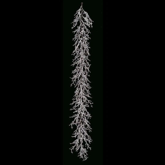 6 Foot Plastic Ice Twig Garland (Set Of 2) 1 6 Foot Plastic Ice Twig Garland (Set Of 2)