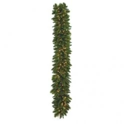 9 Foot X 18 Inch Sheridan Pine Garland: Clear Lights