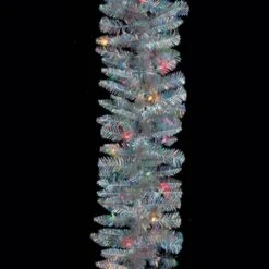 6 Foot X 12 Inch Iridescent Garland: Multi-Colored Lights