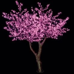 8 Foot Cherry Blossom Tree W/ Shapeable Branches: Pink 5MM LEDs