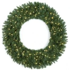 60 Inch Monroe Pine Wreath: Clear LEDs