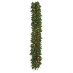 9 Foot X 18 Inch Sheridan Pine Garland: Clear LEDs