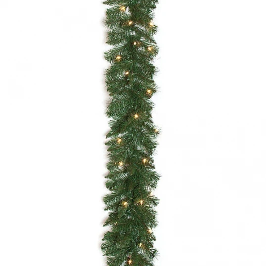 9 Foot X 10 Inch Monroe Pine Garland: Clear Lights (Set Of 2) 1 9 Foot X 10 Inch Monroe Pine Garland: Clear Lights (Set Of 2)