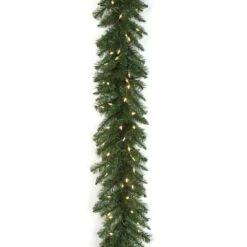 9 Foot X 14 Inch Monroe Pine Garland: Clear LEDs