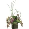 31 In Phalaenopsis Orchid, Bird Nest Fern, & Bamboo In Cube Container