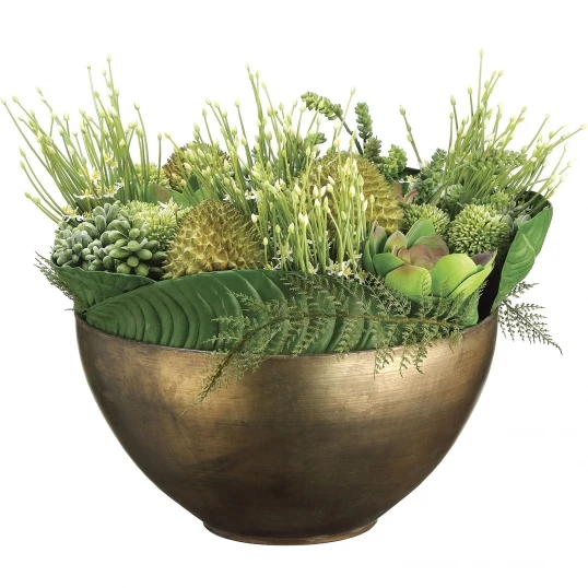 20 In Durian, Allium, Echeveria & Sedum Succulents In Metal Container 1 20 In Durian, Allium, Echeveria & Sedum Succulents In Metal Container