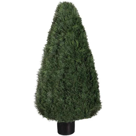54 Inch UV Protected Pond Cypress Cone Topiary: Potted 1 54 Inch UV Protected Pond Cypress Cone Topiary: Potted