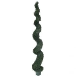 10 Foot UV Protected Spiral Pond Cypress Topiary: Potted