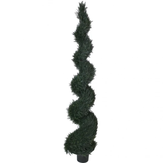 8 Foot UV Protected Spiral Pond Cypress Topiary: Potted 1 8 Foot UV Protected Spiral Pond Cypress Topiary: Potted