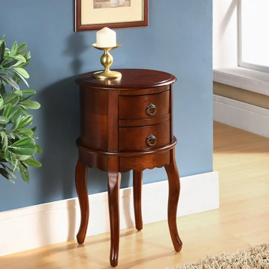 Twin Drawer Round Hall Table 1 Twin Drawer Round Hall Table