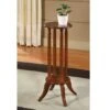 Flower Plant Stand With Cherry Finish