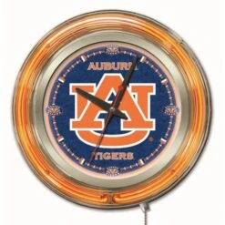 15 Inch Auburn Neon Clock