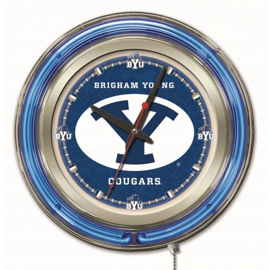 15 Inch Brigham Young Neon Clock 1 15 Inch Brigham Young Neon Clock