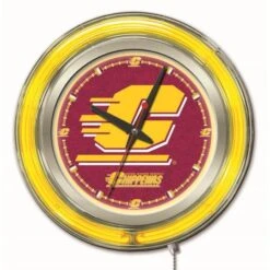15 Inch Central Michigan Neon Clock