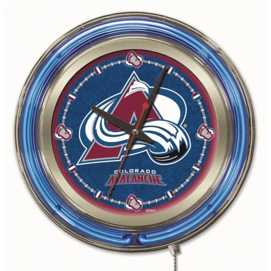 15 Inch Colorado Avalanche Neon Clock 1 15 Inch Colorado Avalanche Neon Clock