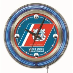15 Inch U.S. Coast Guard Neon Clock