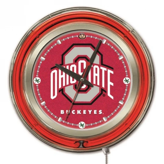 15 Inch Ohio State Neon Clock 1 15 Inch Ohio State Neon Clock