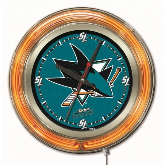 15 Inch San Jose Sharks Neon Clock 1 15 Inch San Jose Sharks Neon Clock