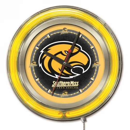 15 Inch Southern Miss Neon Clock 1 15 Inch Southern Miss Neon Clock