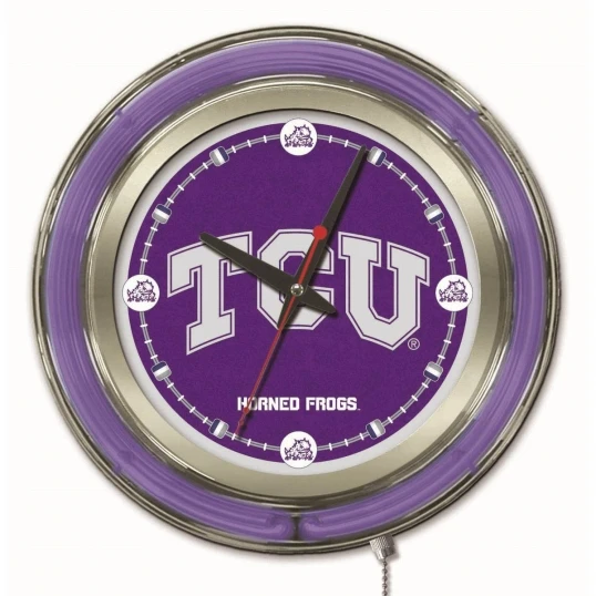 15 Inch TCU Neon Clock 1 15 Inch TCU Neon Clock