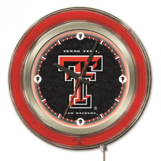 15 Inch Texas Tech Neon Clock 1 15 Inch Texas Tech Neon Clock