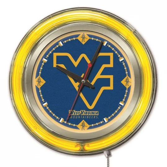 15 Inch West Virginia Neon Clock 1 15 Inch West Virginia Neon Clock