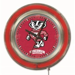 15 Inch Wisconsin Badger Neon Clock