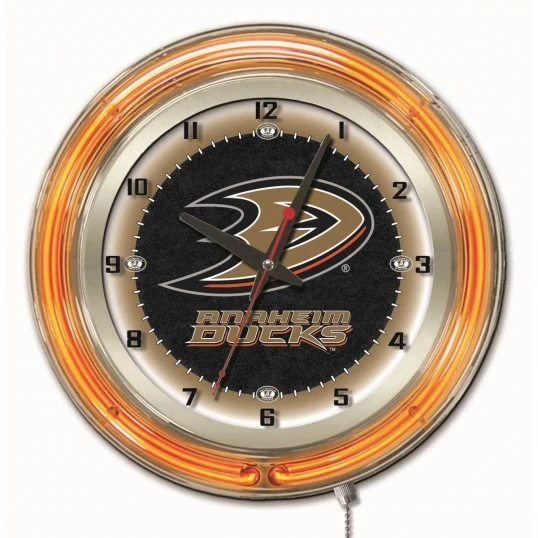 19 Inch Anaheim Ducks Neon Clock 1 19 Inch Anaheim Ducks Neon Clock